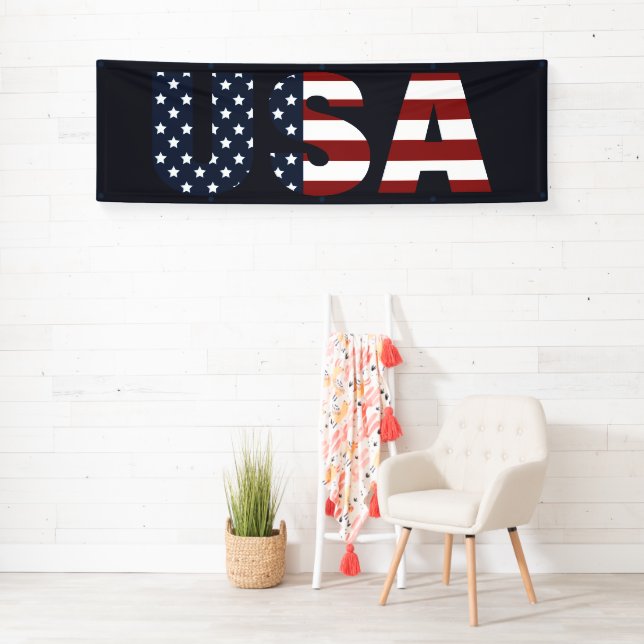 Patriotic USA Indoor Banner (Insitu)