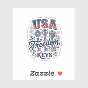 Patriotic USA Let Freedom Keys Vector Shirt Design