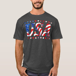 Patriotic USA Lover Proud American Liberty US Flag T-Shirt