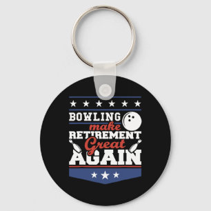 Patriotic Usa Make Bowling Great Again Key Ring