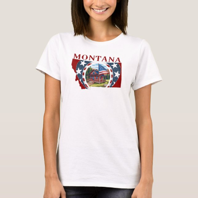 Patriotic USA Montana T-Shirt (Front)