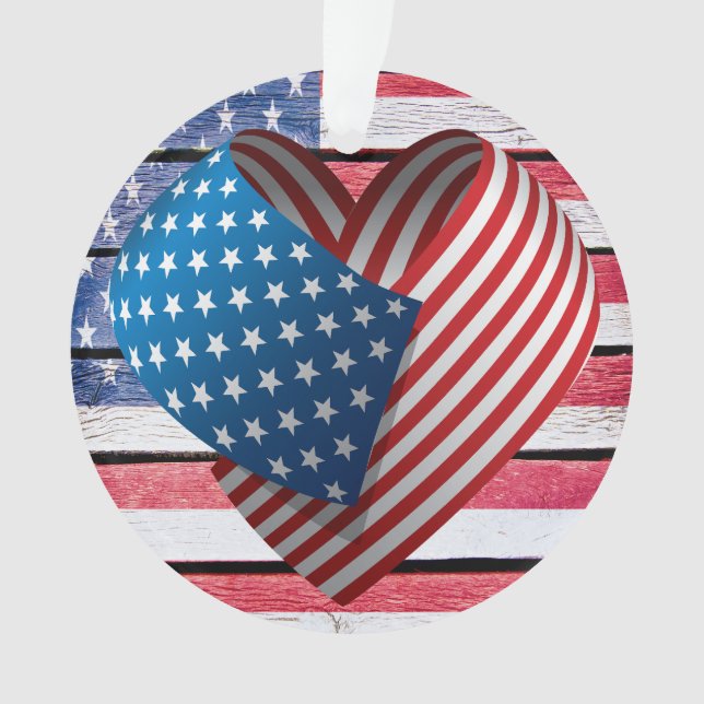 Patriotic USA Ornament (Front)
