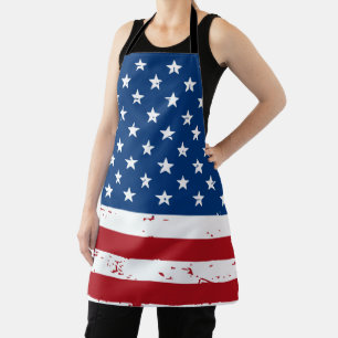 Patriotic USA Personalised Name American Flag Apron