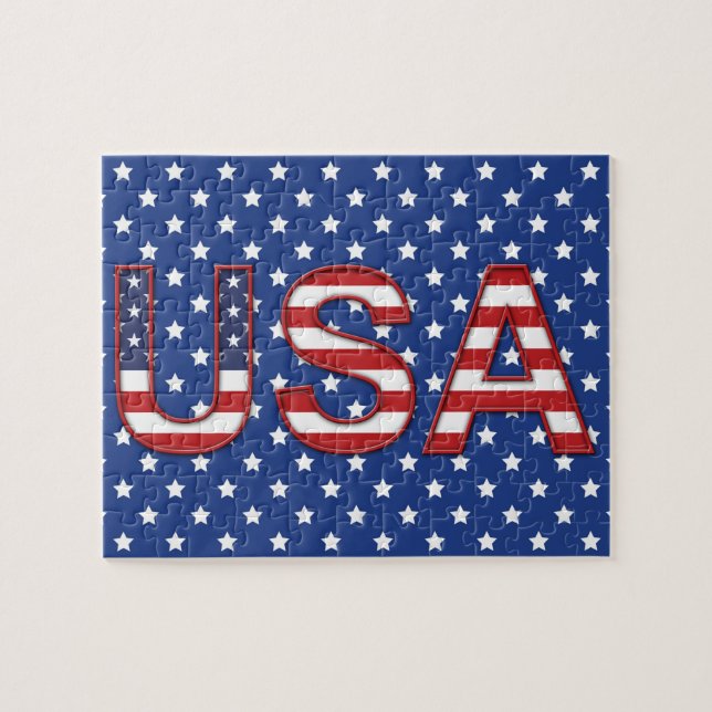 Patriotic USA Puzzle (Horizontal)
