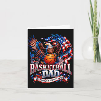 Patriotic USA Retro Basketball Dad Card