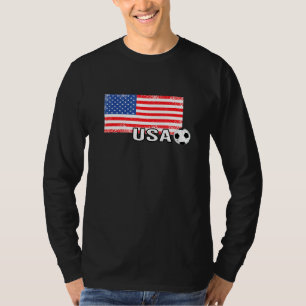 Patriotic Usa Soccer Fans Love Their American Flag T-Shirt