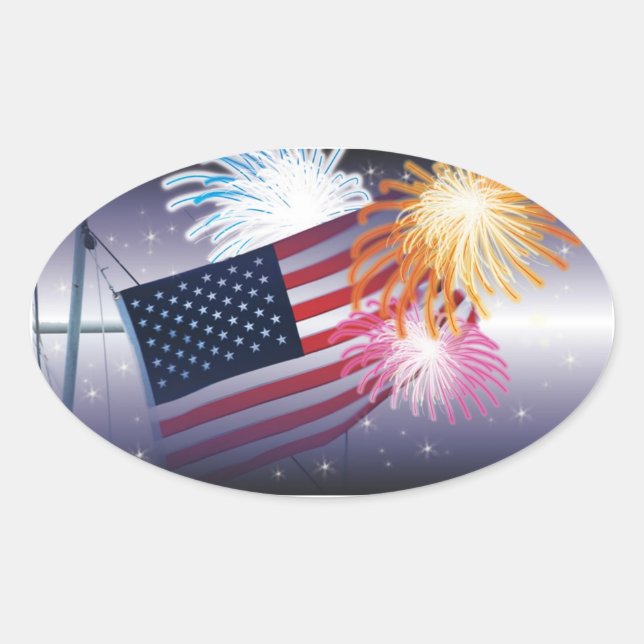 Patriotic USA Sticker (Front)