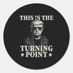 Patriotic Usa Trump Proud American This Is The Tur Classic Round Sticker