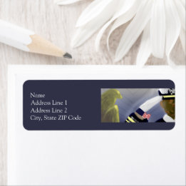 Patriotic USA Veteran Art Return Labels