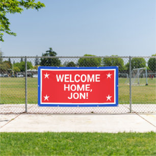 Patriotic USA Welcome Home Banner