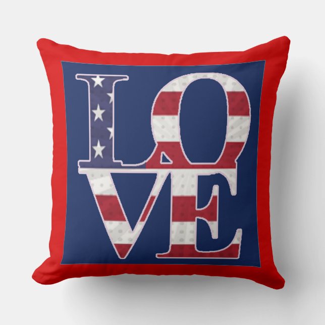 Patriotic Valentine's Day Cushion (Front)