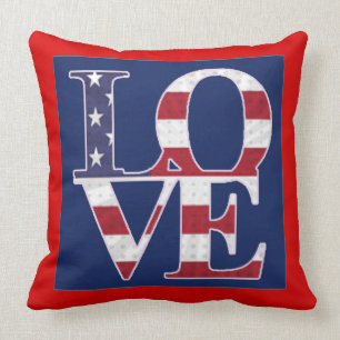 Patriotic Valentine's Day Cushion
