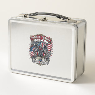 Patriotic Vampire Liberty Lord Horror Monster Patr Metal Lunch Box