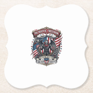 Patriotic Vampire Liberty Lord Horror Monster Patr Paper Coaster