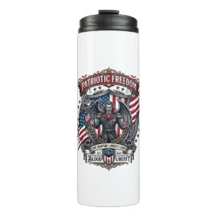 Patriotic Vampire Liberty Lord Horror Monster Patr Thermal Tumbler