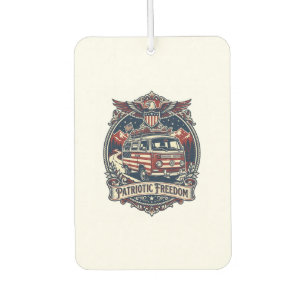 Patriotic Van Life Vector Graphic Tee_1 Car Air Freshener