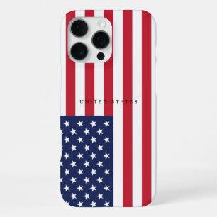 Patriotic Vertical American Flag United States Typ iPhone 16 Pro Max Case