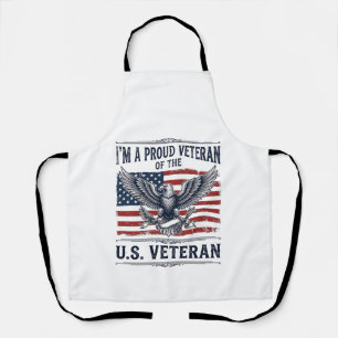 Patriotic Veteran Eagle Vintage Engraving Shirt De Apron