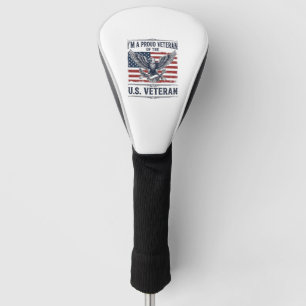 Patriotic Veteran Eagle Vintage Engraving Shirt De Golf Head Cover