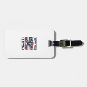 Patriotic Veteran Eagle Vintage Engraving Shirt De Luggage Tag