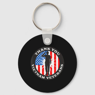 Patriotic Veteran Flag - Thank Vietnam Veterans Key Ring