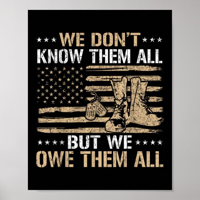 Patriotic Veteran Us Flag 4th Of July Veterans Poster (Front)