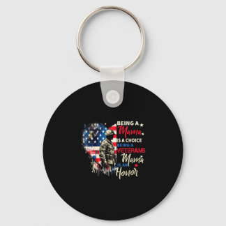 Patriotic veterans day being a veterans mama is an key ring