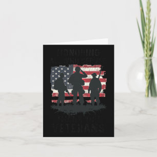 Patriotic Veterans Day Honouring All Who Served Am Card