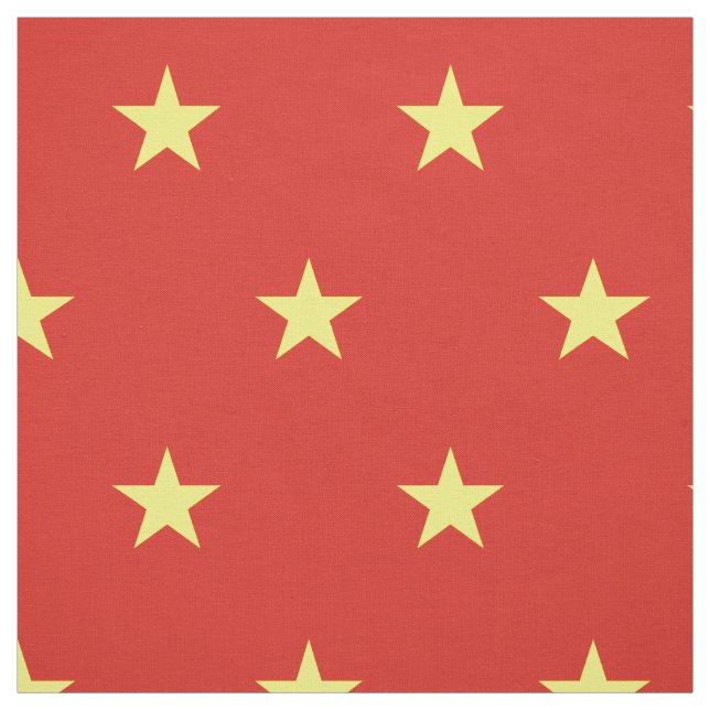 Patriotic Vietnam Flag Fabric (Swatch)