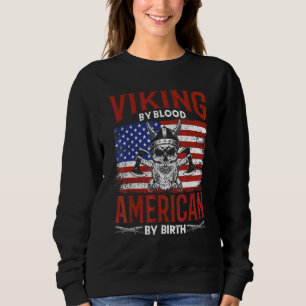 Patriotic Viking Usa Flag Graphic Women Men Vikin Sweatshirt