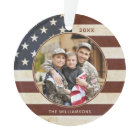 Patriotic Vintage American Flag Photo Name