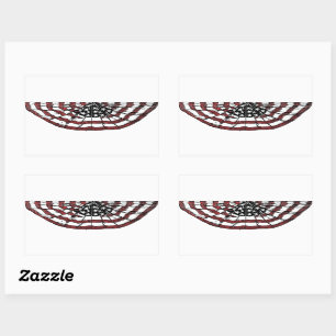 Patriotic Vintage American Flag Rectangular Sticker