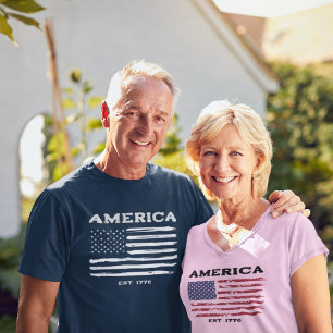 Patriotic Vintage American Flag T-Shirt