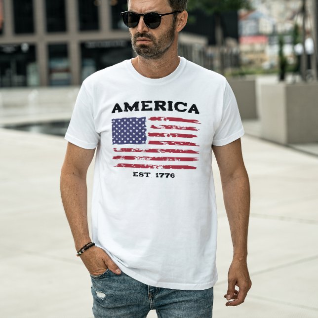 Patriotic Vintage American Flag T-Shirt (Creator Uploaded)