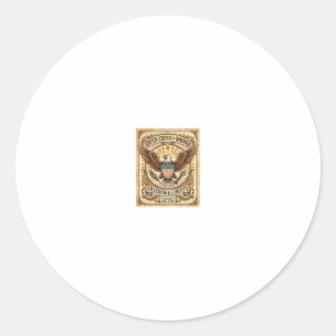 Patriotic Vintage Bald Eagle Distressed Classic Round Sticker
