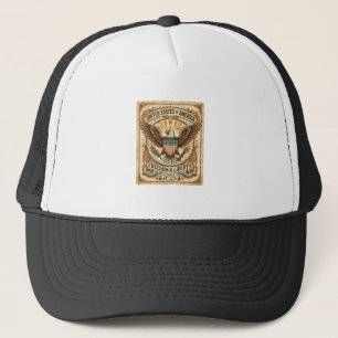 Patriotic Vintage Bald Eagle Distressed Trucker Hat