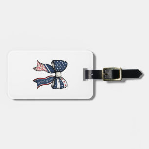 Patriotic Vintage Engraved Bow Vector Design_1 Luggage Tag