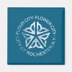 Patriotic Vintage Nge Flag Rochester New York _1  Magnet