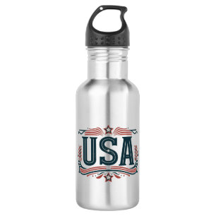 Patriotic, vintage USA 532 Ml Water Bottle