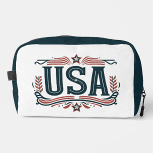 Patriotic, vintage USA Dopp Kit