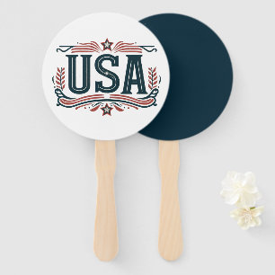 Patriotic, vintage USA Hand Fan