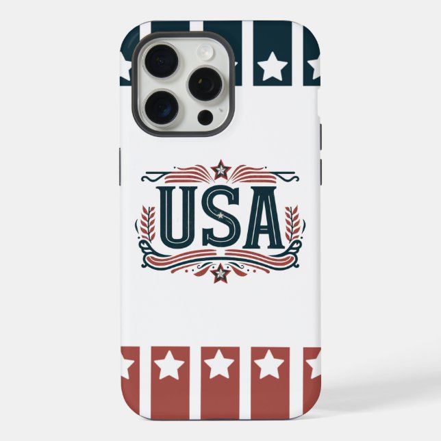 Patriotic, vintage USA  iPhone Case (Back)