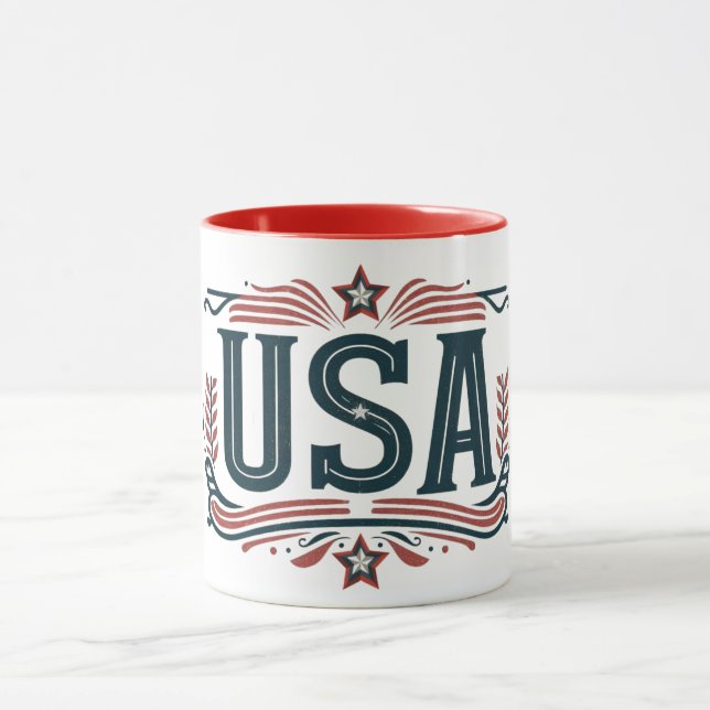 Patriotic, vintage USA  Mug (Center)