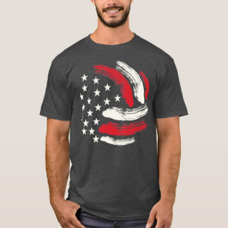 Patriotic Volleyball Gift Volleyball Team American T-Shirt