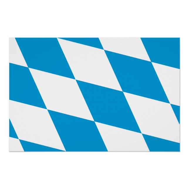 Patriotic wall poster with Flag of Bavaria (Front)