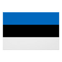 Patriotic wall poster with Flag of Estonia
