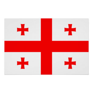 Patriotic wall poster with Flag of Georgia