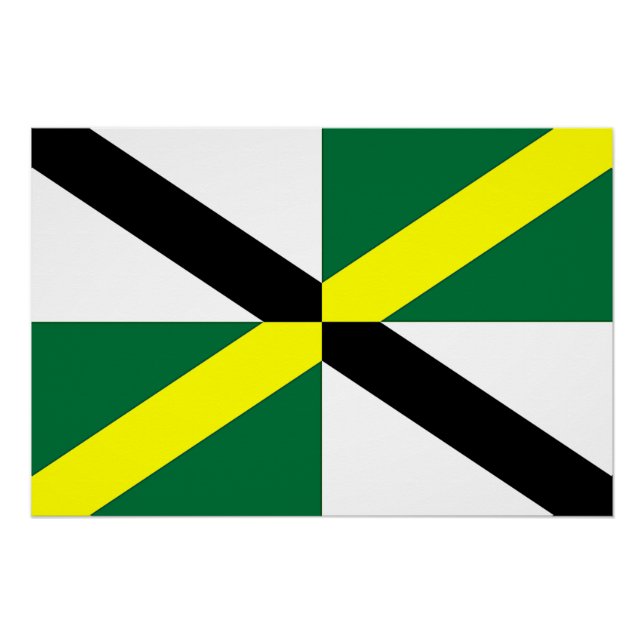 Patriotic wall poster with Flag of Monterey (Front)