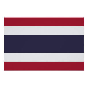 Patriotic wall poster with Flag of Thailand