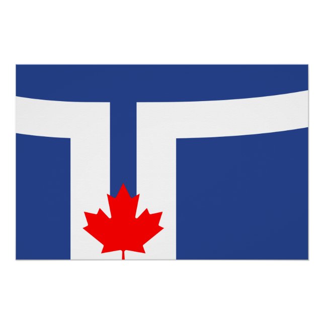 Patriotic wall poster with Flag of Toronto (Front)